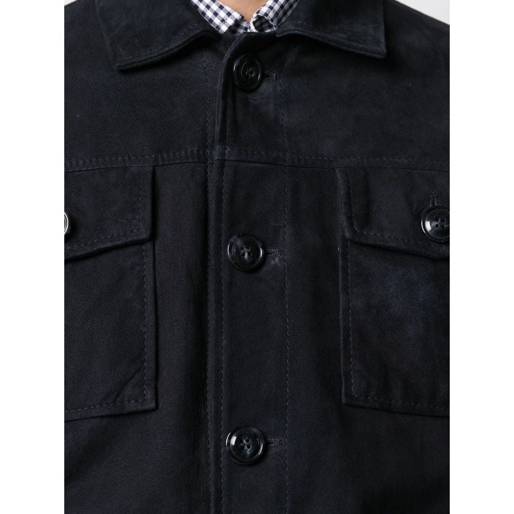 Malachi Black Suede Racer Leather Jacket