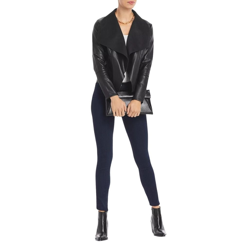 Ashlynn Black Racer Leather Jacket