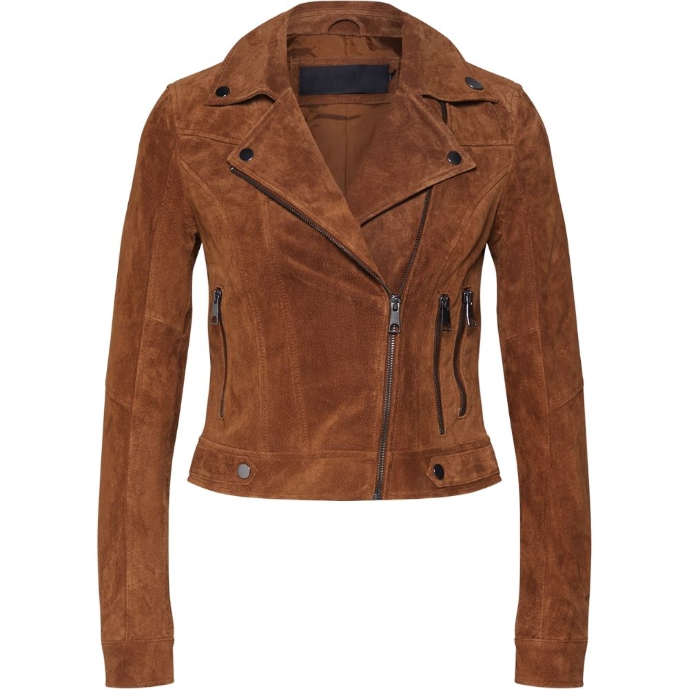 Celine Tan Suede Motorcycle Leather Jacket