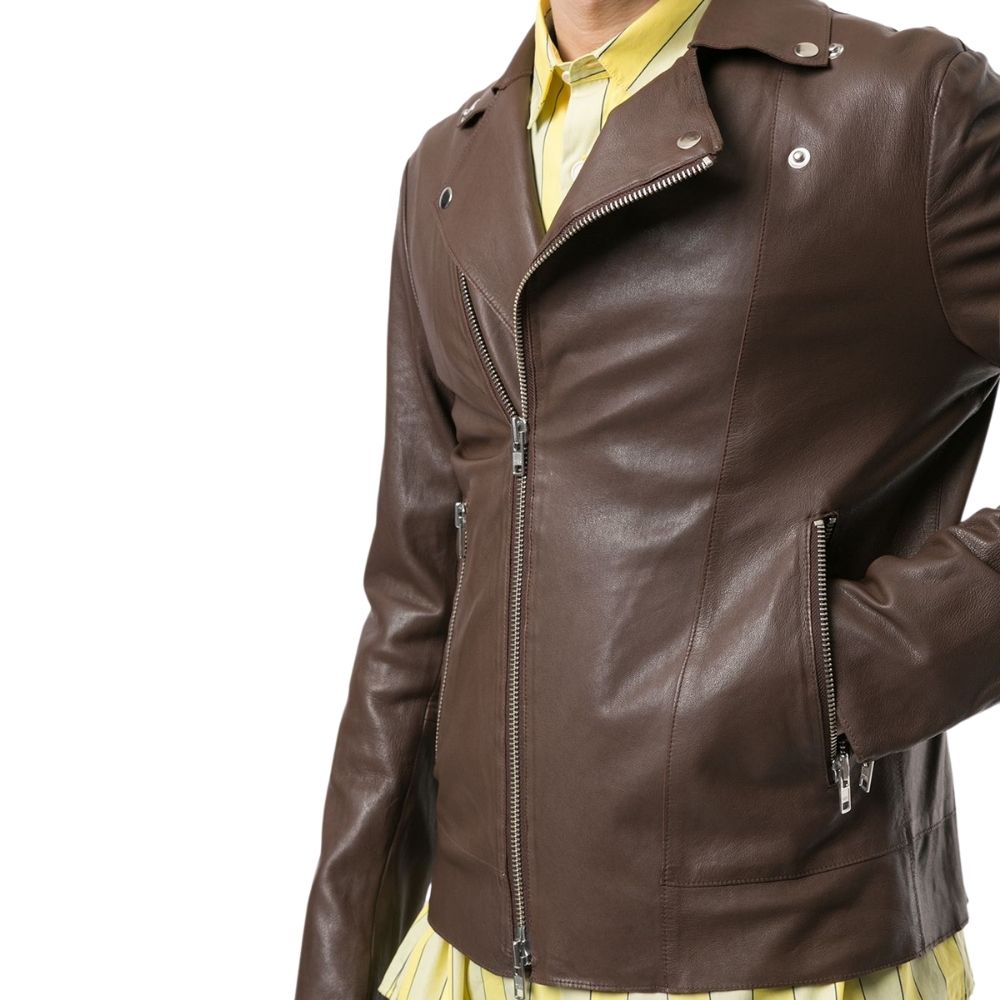 Jefferson Brown Motorcycle Leather Jacket