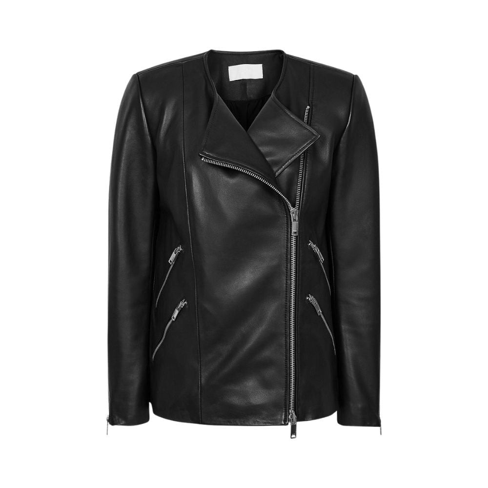 Ariel Black Motorcycle Leather Jacket