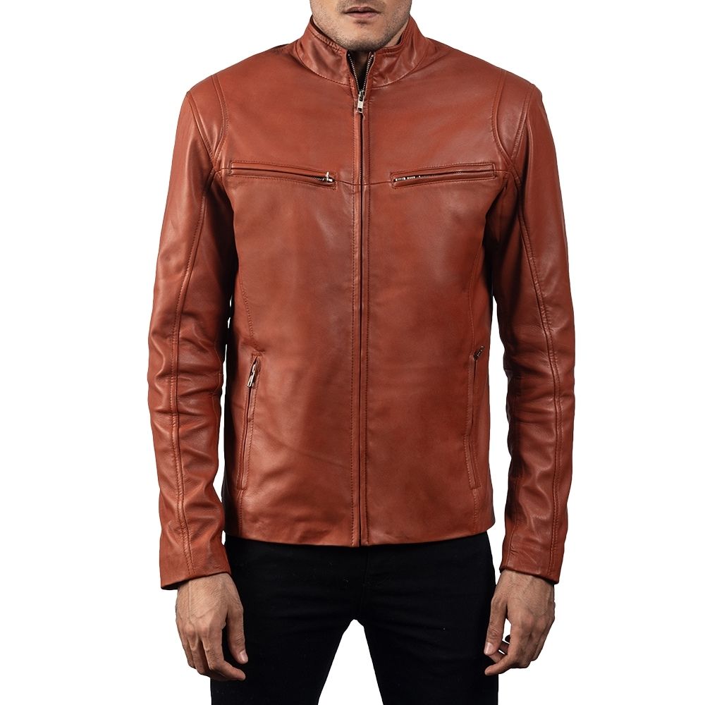 Jericho Brown Racer Leather Jacket