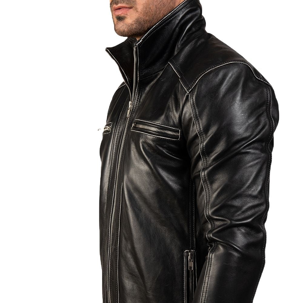 Gregory Black Racer Leather Jacket