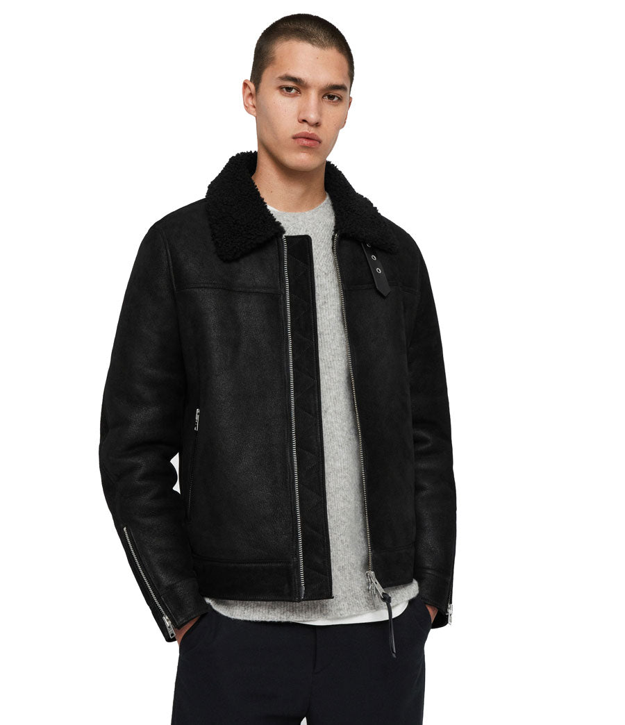 Albert Black Racer Leather Jacket