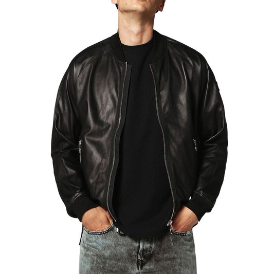 Clark Black Bomber Leather Jacket