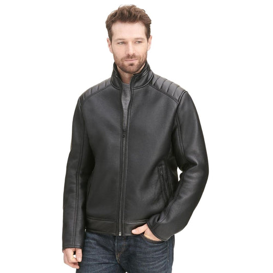 Emanuel Black Racer Leather Jacket