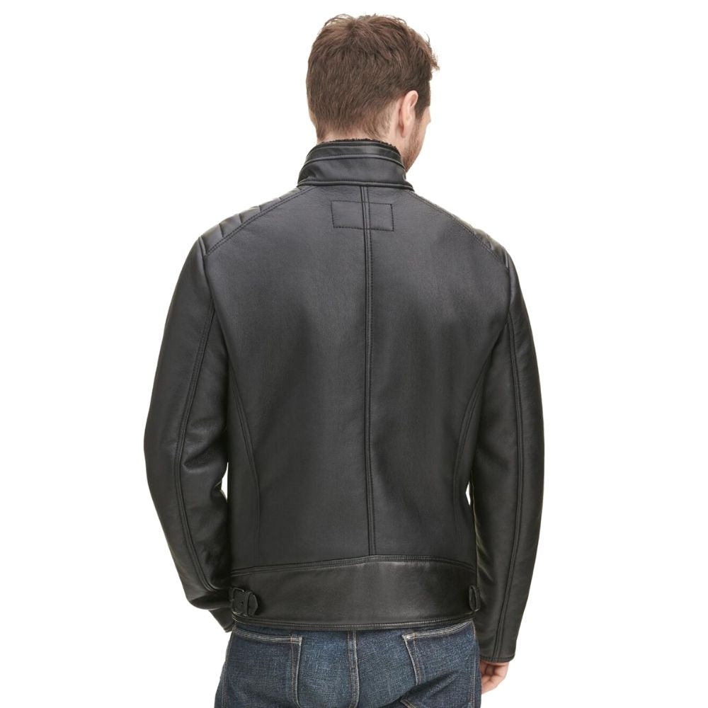 Emanuel Black Racer Leather Jacket