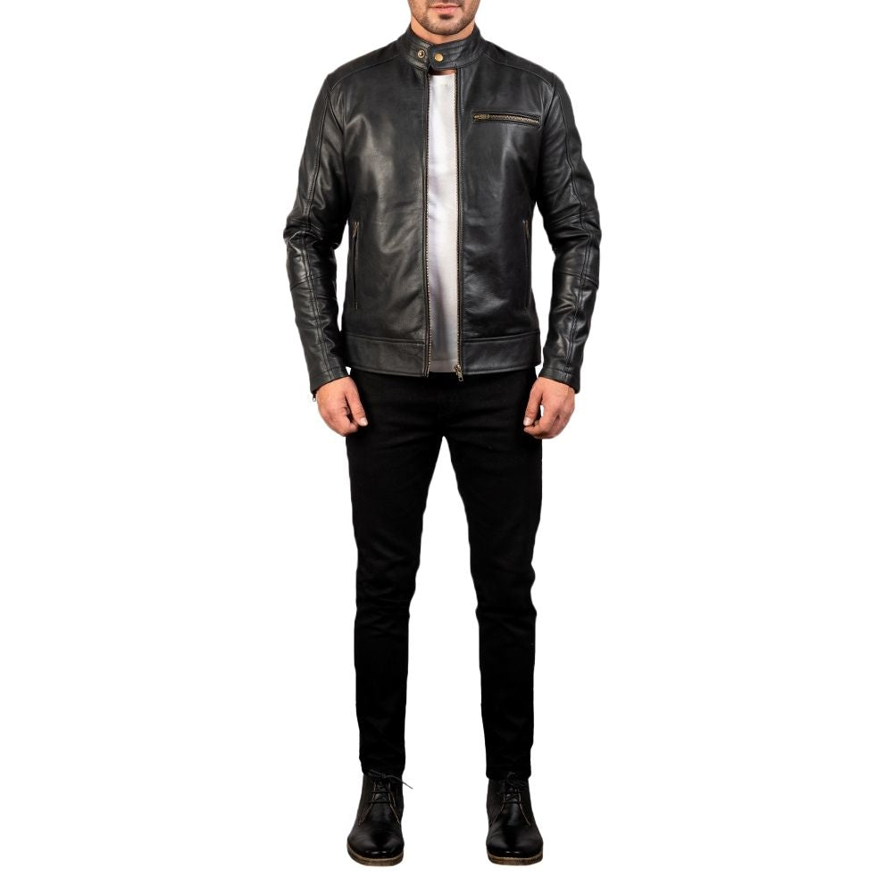 Franklin Black Racer Leather Jacket