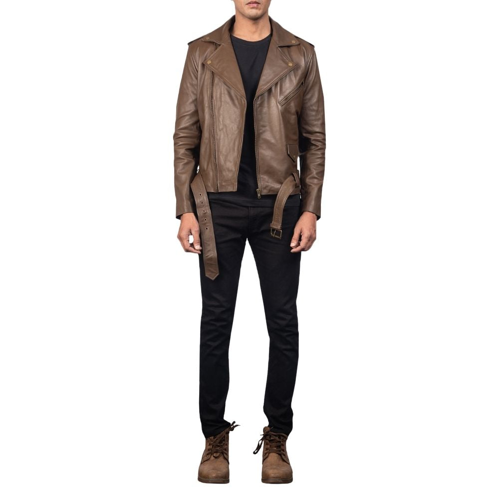 Devon Brown Motorcycle Leather Jacket