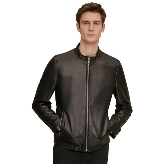 George Black Racer Leather Jacket