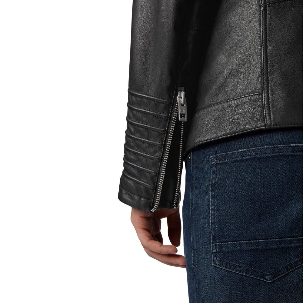 Graham Black Racer Leather Jacket