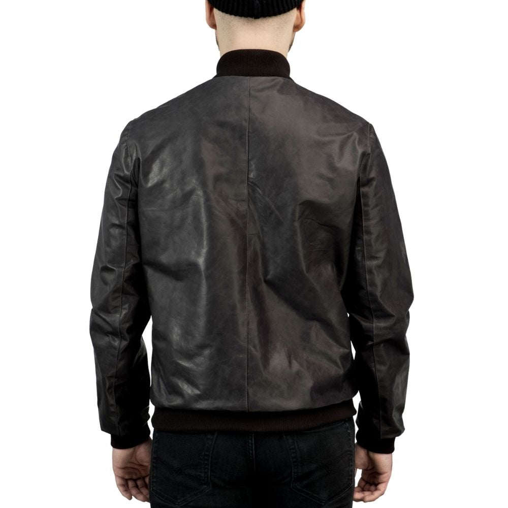 Finn Black Bomber Leather Jacket